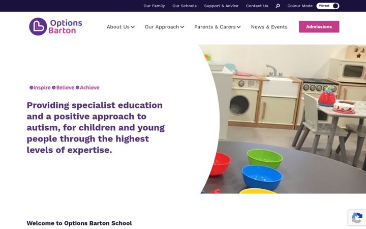 Screenshot stránky bartonschool.co.uk
