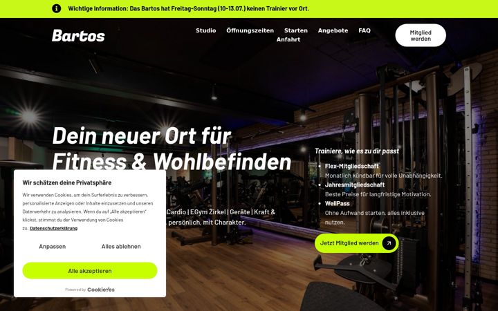 Screenshot of bartos-fitness.de