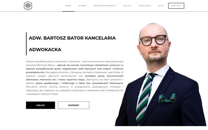 Kuvakaappaus sivustosta bartoszbator.pl