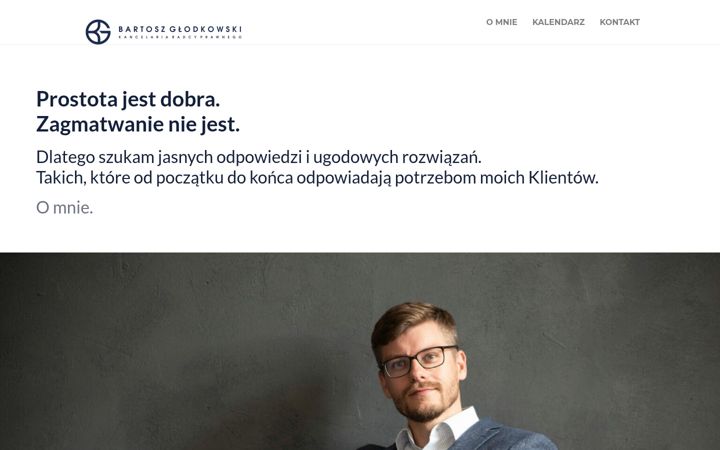 Screenshot von bartoszglodkowski.pl