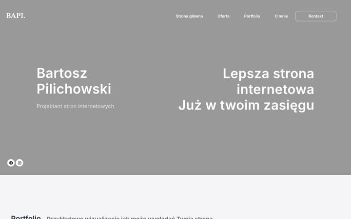 Screenshot von bartoszpilichowski.pl