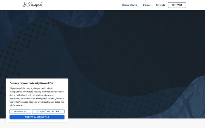 Screenshot of bartoszsiwczak.pl