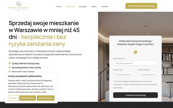 Screenshot von bartoszwawrzyniak.pl