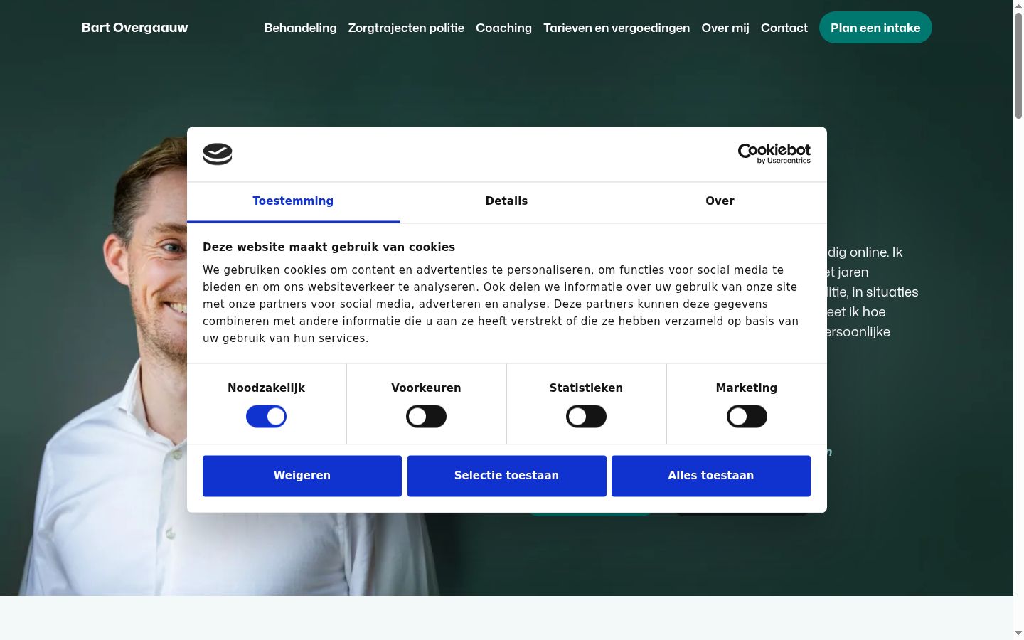Kuvakaappaus suostumusbannerista, joka näytettiin ennen mitään vuorovaikutusta