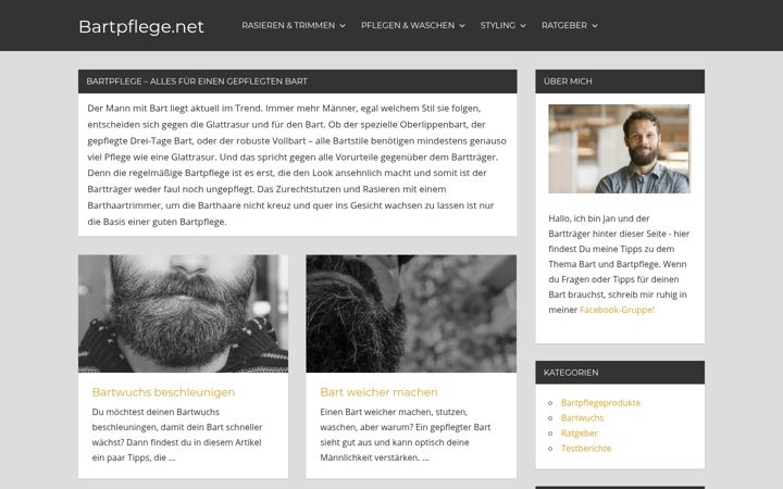 Screenshot of bartpflege.net