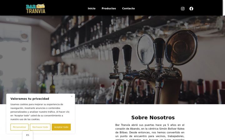Screenshot of bartranvia.com