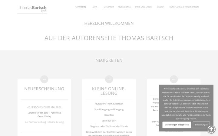 Screenshot of bartsch-lyrik.de