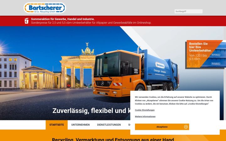 Screenshot of bartscherer-recycling.de
