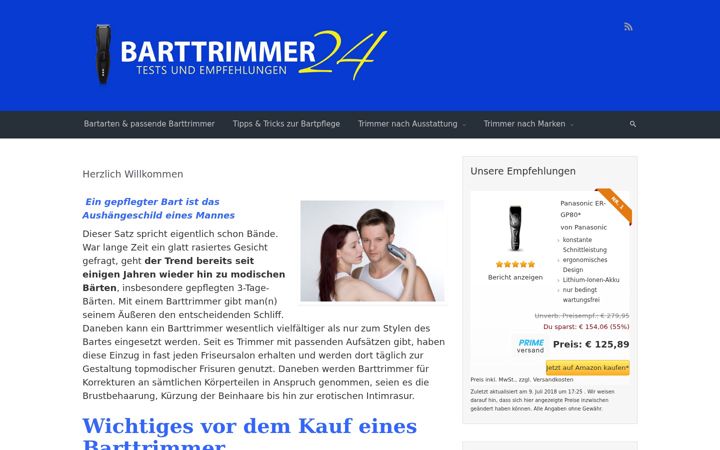 Screenshot stránky barttrimmer24.de