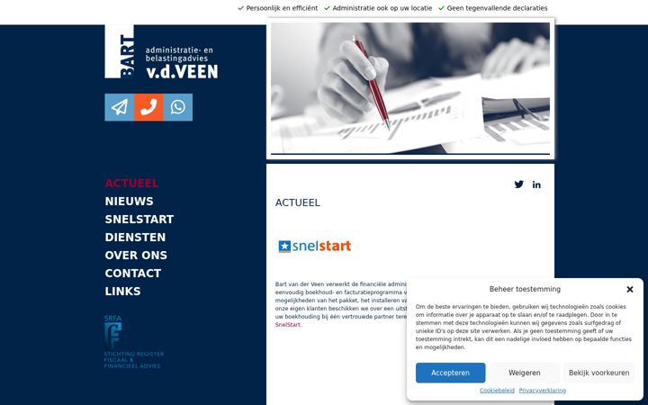 Screenshot of bartvanderveen.nl