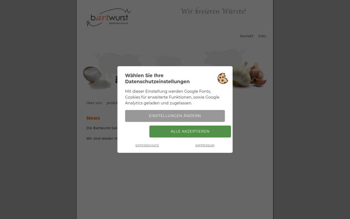 Screenshot of bartwurst.ch