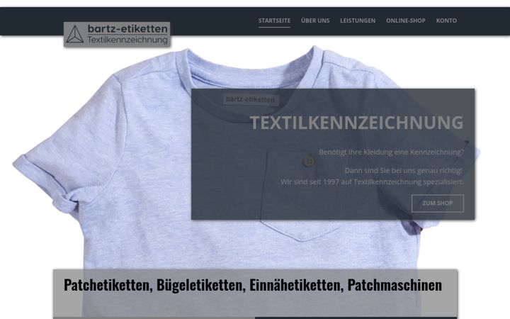 Screenshot of bartz-etiketten.de