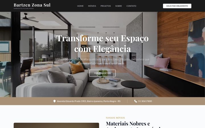 Screenshot of bartzenzonasul.com.br