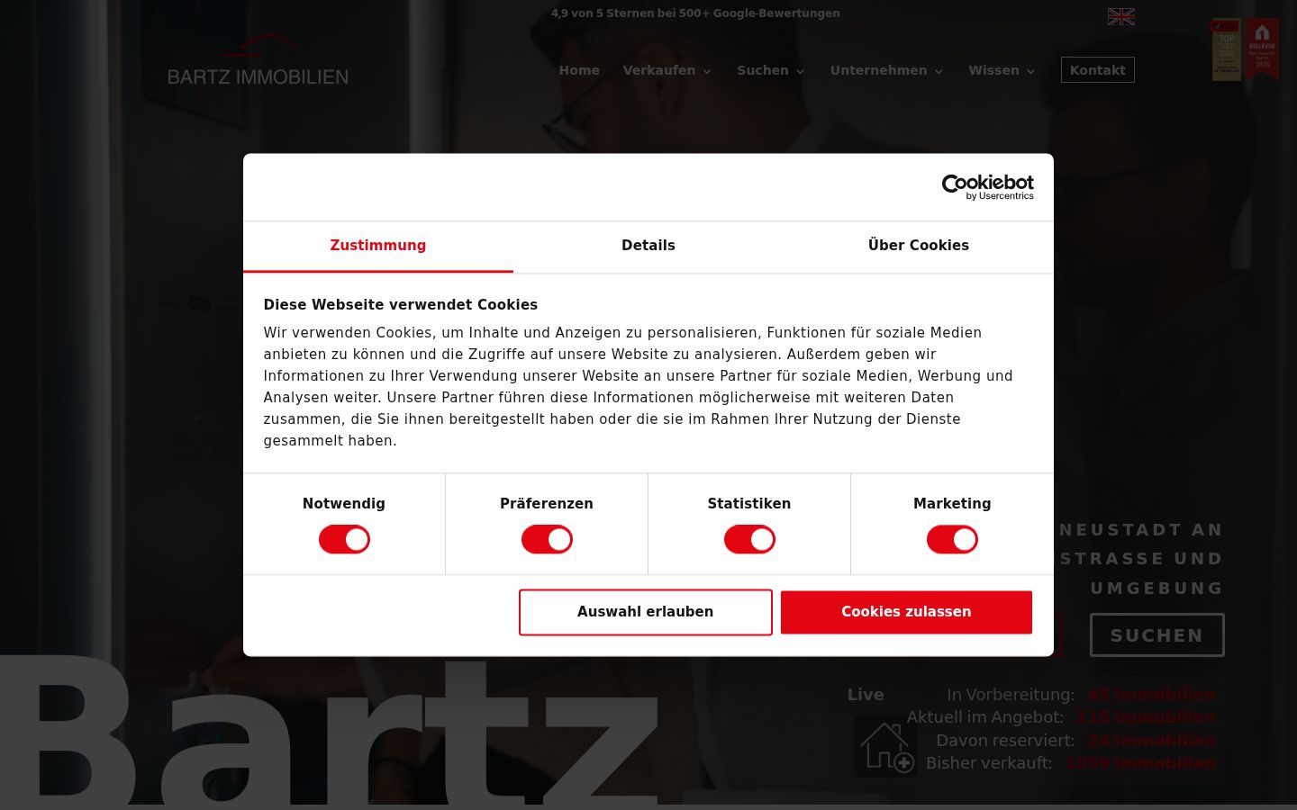 Zrzut ekranu banera zgody wyświetlanego przed jakąkolwiek interakcją
