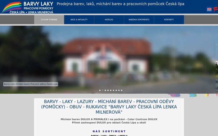 Screenshot of barvylakyceskalipa.cz