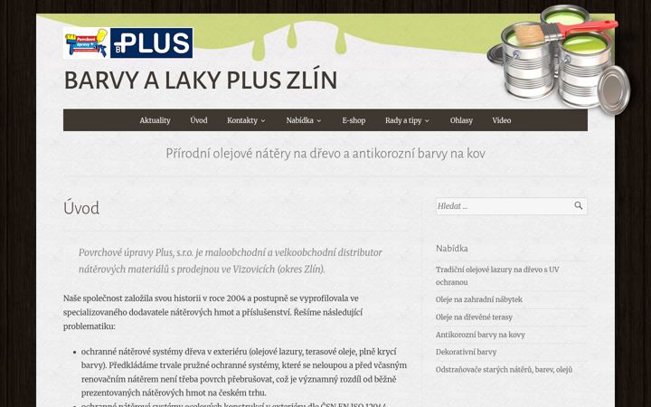 Snímek obrazovky barvyplus.cz