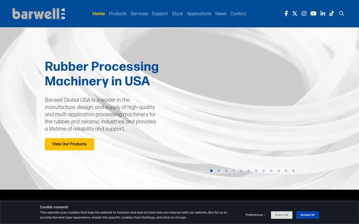 Screenshot of barwellusa.com