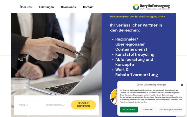 Screenshot of barylla-entsorgung.de