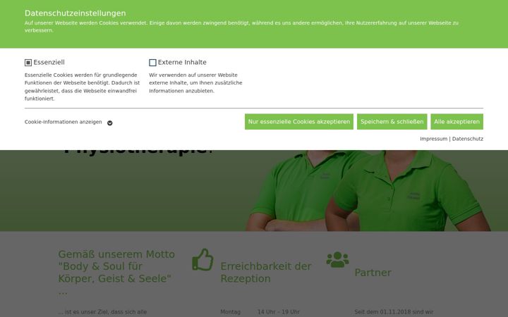 Captură de ecran a bas-physiotherapie.de