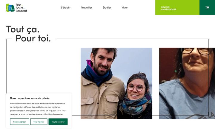 Screenshot of bas-saint-laurent.org