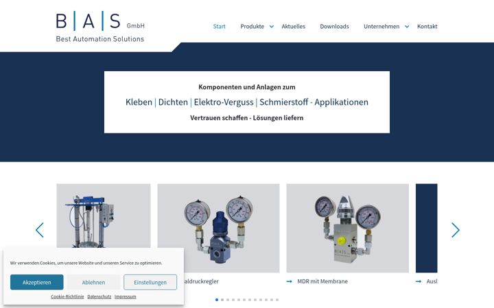 Captură de ecran a bas-solutions.de