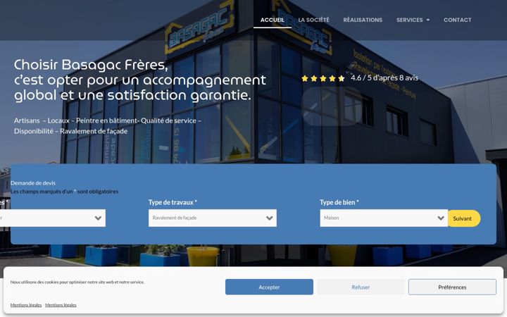 Screenshot of basagac-freres.fr