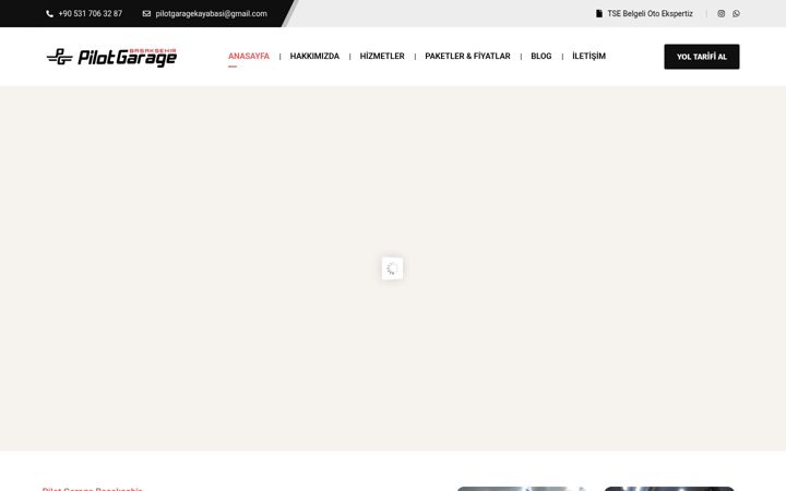 Screenshot of basaksehirpilotgarage.com