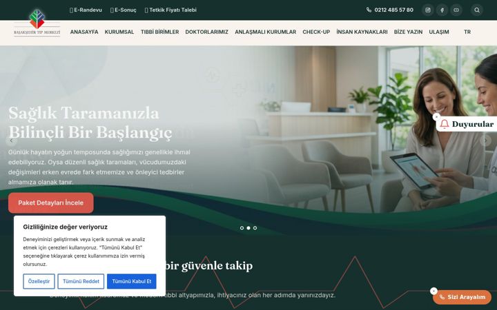 Screenshot of basaksehirtipmerkezi.com