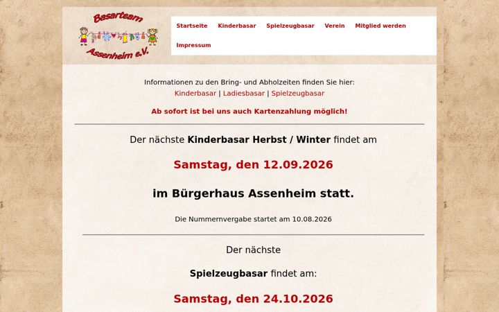 Screenshot of basar-assenheim.de