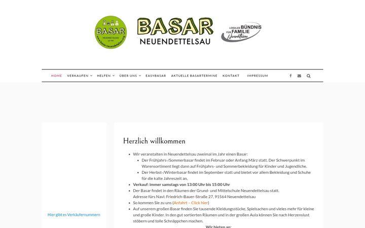 Screenshot of basar-neuendettelsau.org