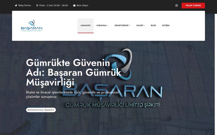 Screenshot of basarangumruk.com