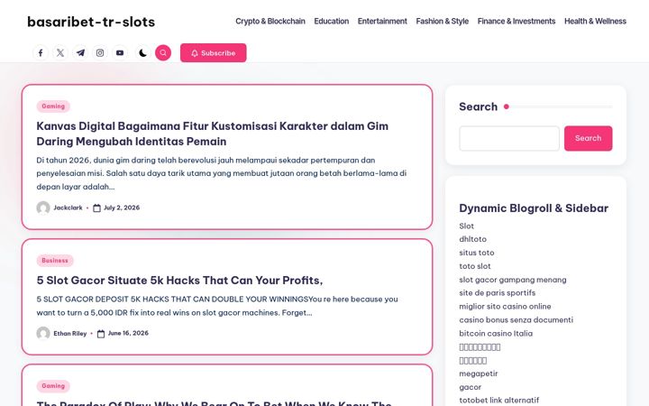 Screenshot of basaribet-tr-slots.com