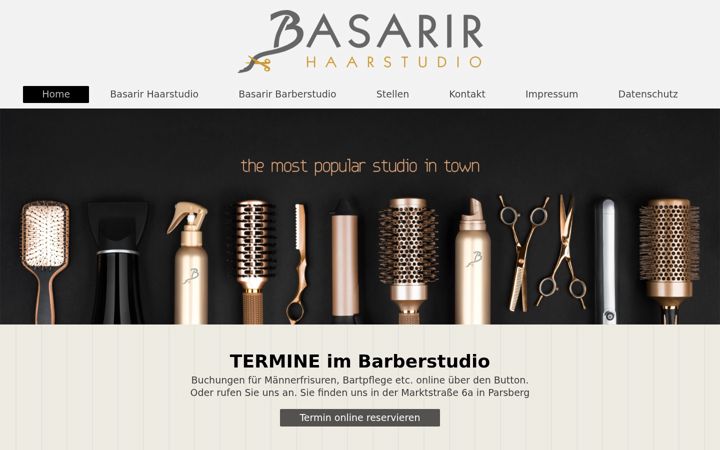 Screenshot von basarir.de