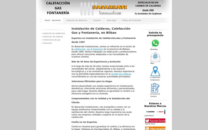 Screenshot of basarrateinstalaciones.com