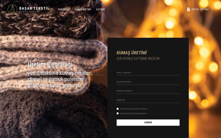 Screenshot of basartekstil.com