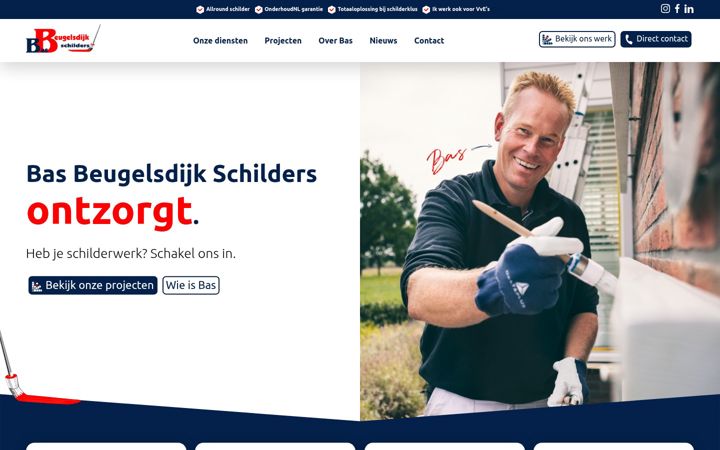 Zrzut ekranu basbeugelsdijkschilders.nl