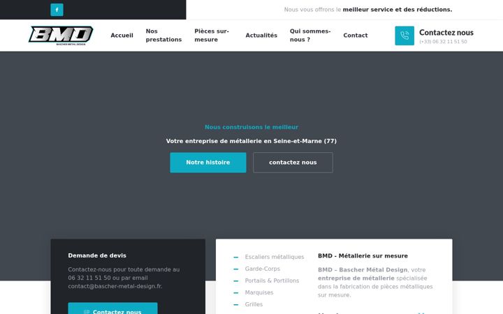 Képernyőkép: bascher-metal-design.fr