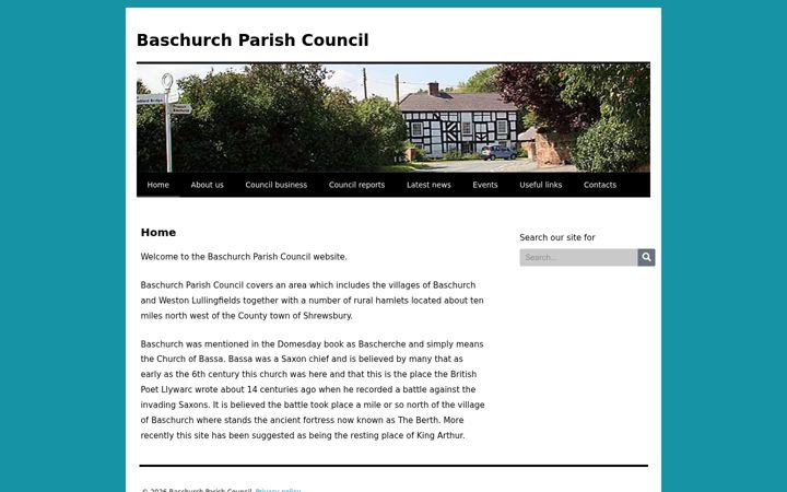 Screenshot of baschurchpc.org.uk