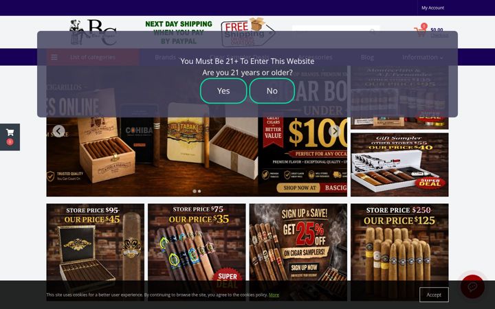 Screenshot of bascigar.com