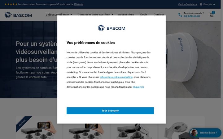 Skærmbillede af bascom-cameras.be