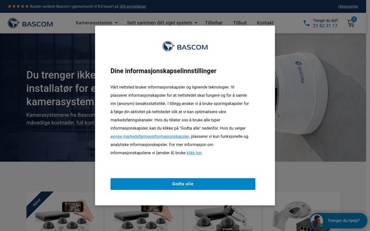 Screenshot ta' bascom.no