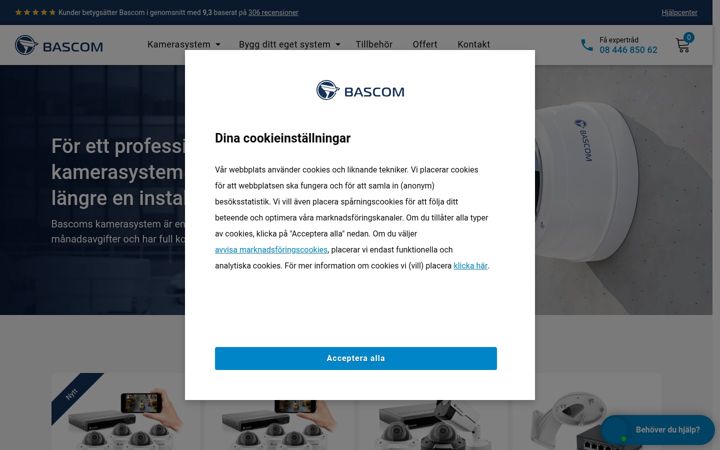Captură de ecran a bascom.se
