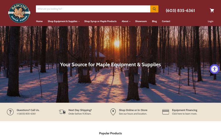Screenshot of bascommaple.com