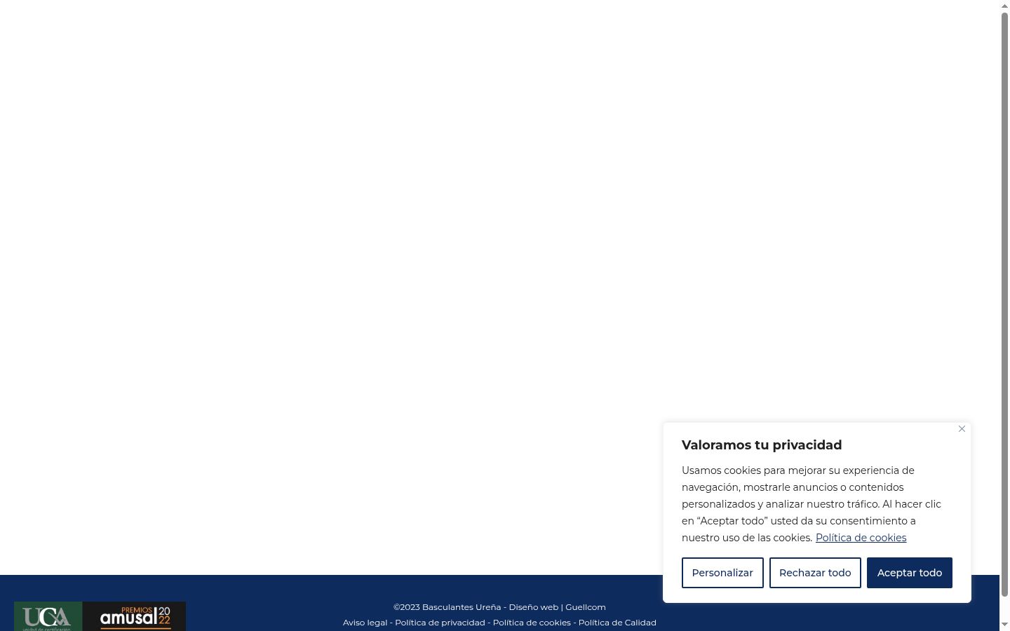 Screenshot des Einwilligungsbanners vor jeglicher Interaktion