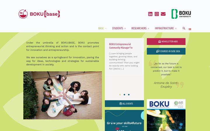 Screenshot of base.boku.ac.at
