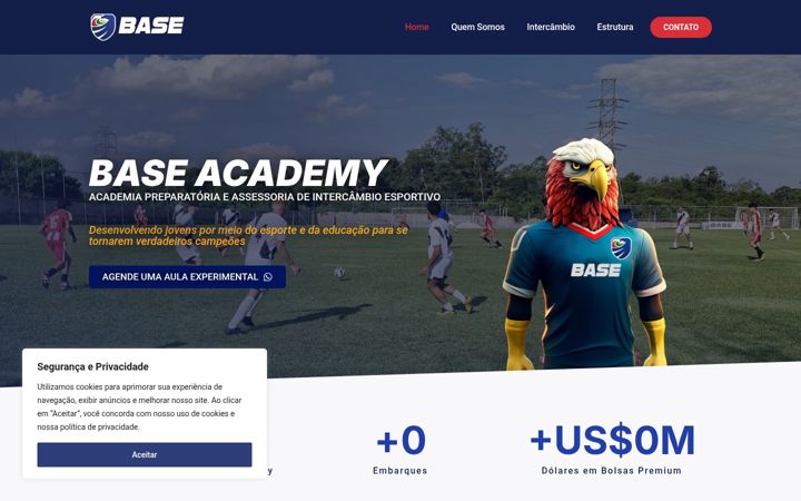 Screenshot of baseacademy.com.br