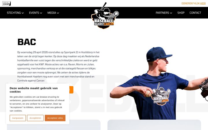 Screenshot of baseballagainstcancer.nl