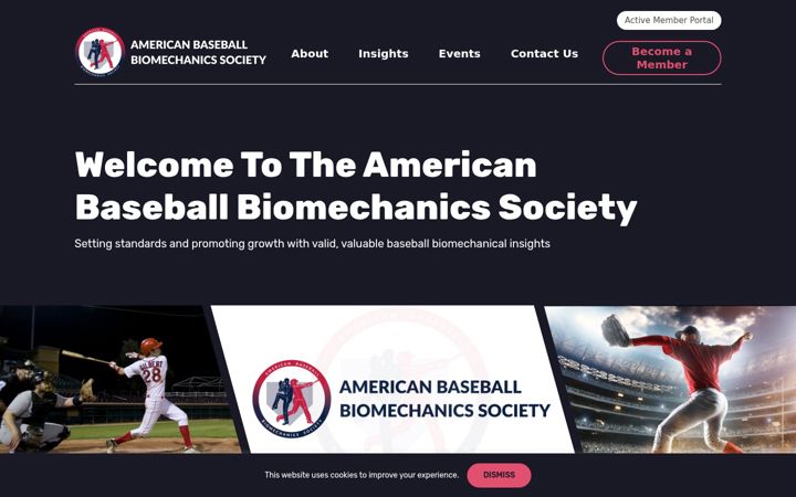 Screenshot of baseballbiomechanics.org