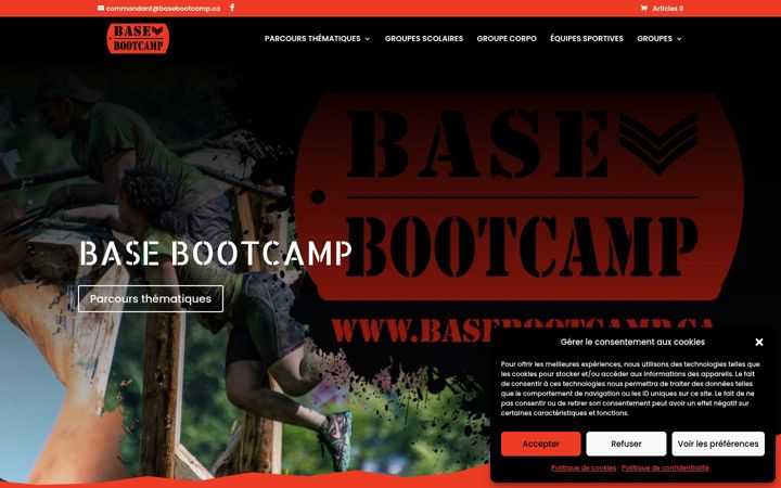 Screenshot of basebootcamp.ca