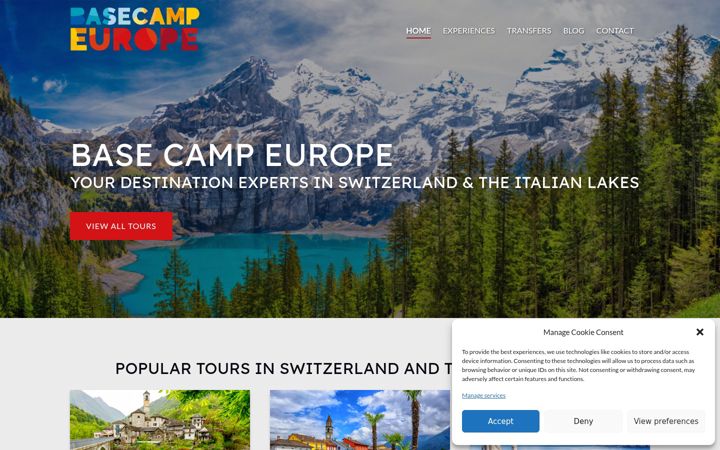 Screenshot of basecampeurope.com